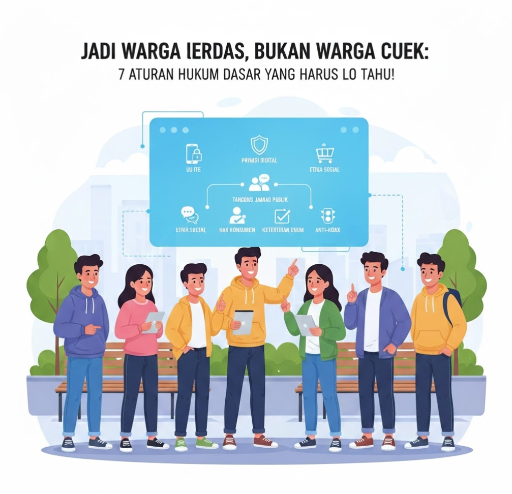 🧠 Jadi Warga Cerdas, Bukan Warga Cuek: 7 Aturan Hukum Dasar yang Harus Lo Tahu!