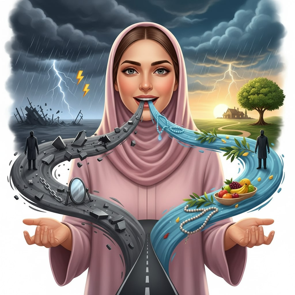 AMALAN ISTRI, Hari 5 : Mulut Istri Bisa Jadi Doa atau Musibah untuk Suami — Pilih yang Mana ?