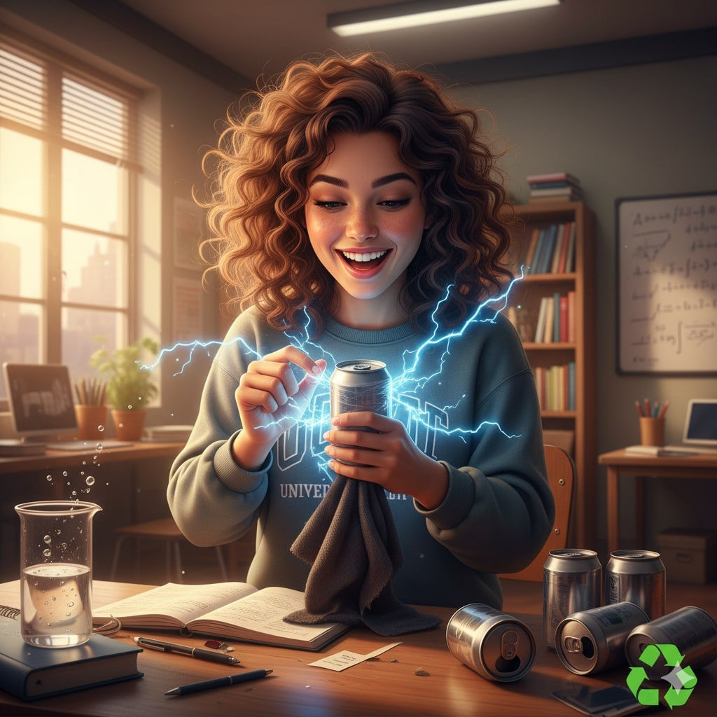 Eksperimen Anak Kampus: Bikin Petir Mini Pakai Kaleng Minuman Bekas!