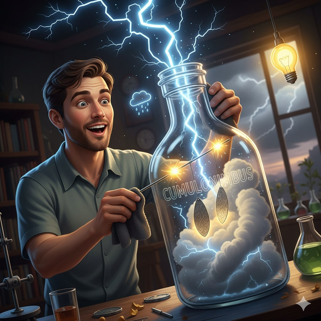 Fenomena Awan Cumulonimbus Dalam Botol: Cara Bikin Petir Mini Pakai Elektroskop Sederhana!