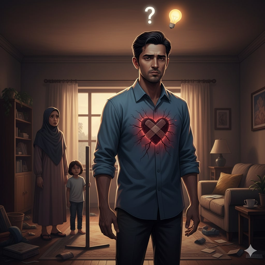 KELAKUAN SUAMI, Hari 3 : Suami Sering Diam? Ternyata Ada Luka yang Tidak Pernah Disembuhkan