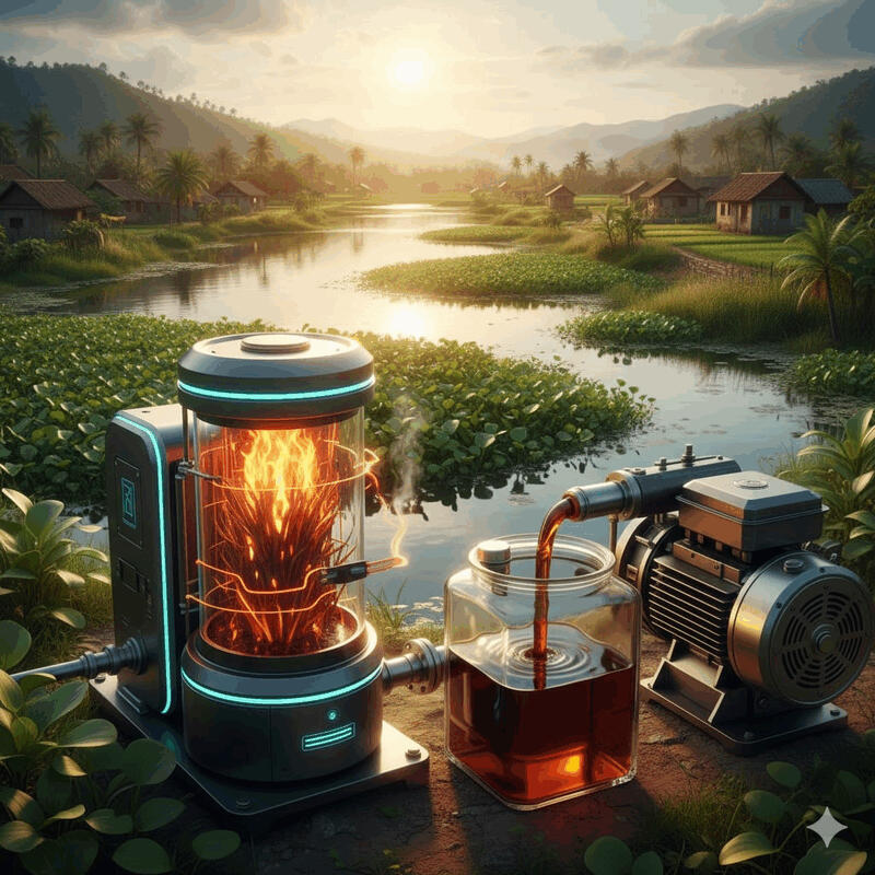 Revolusi Energi Desa: Cara Eceng Gondok Diubah Jadi Bio-Oil Siap Pakai untuk Mesin Diesel