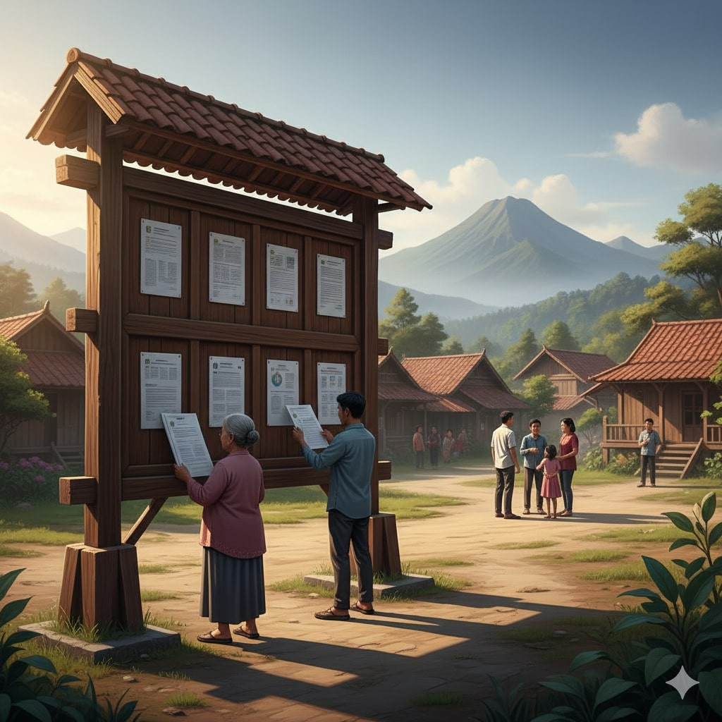 DESA TRANSPARAN #Day 10 — Papan Informasi Desa: Transparansi Offline yang Tetap Wajib