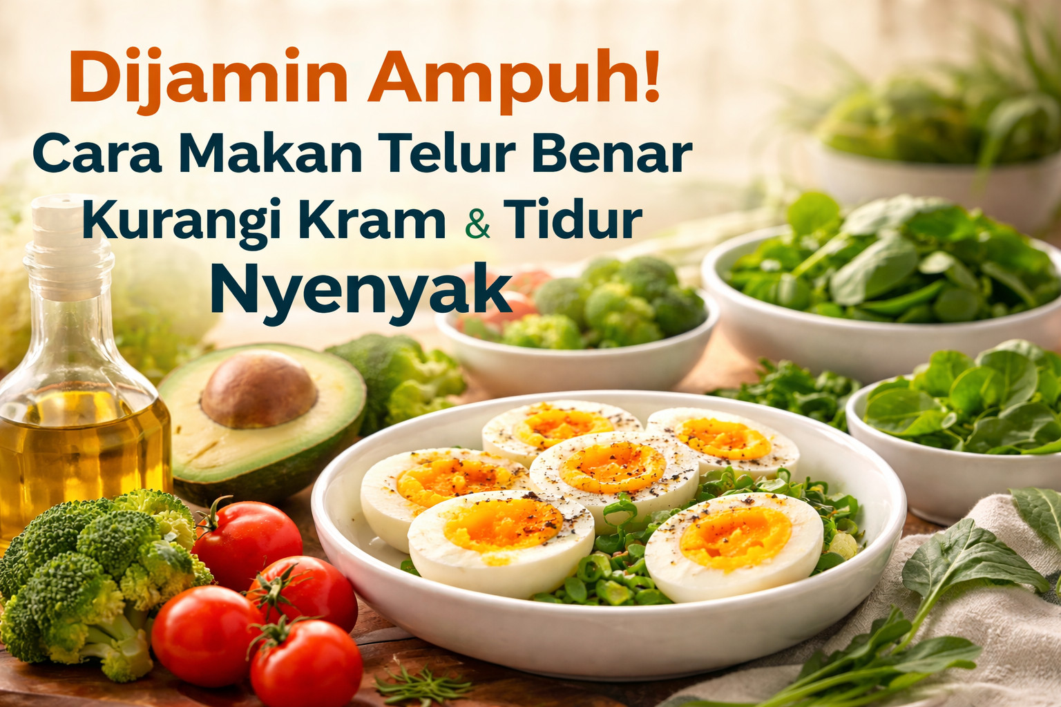 Dijamin AMPUH❗️Cara Makan Telur Benar Kurangi Kram & Tidur Nyenyak