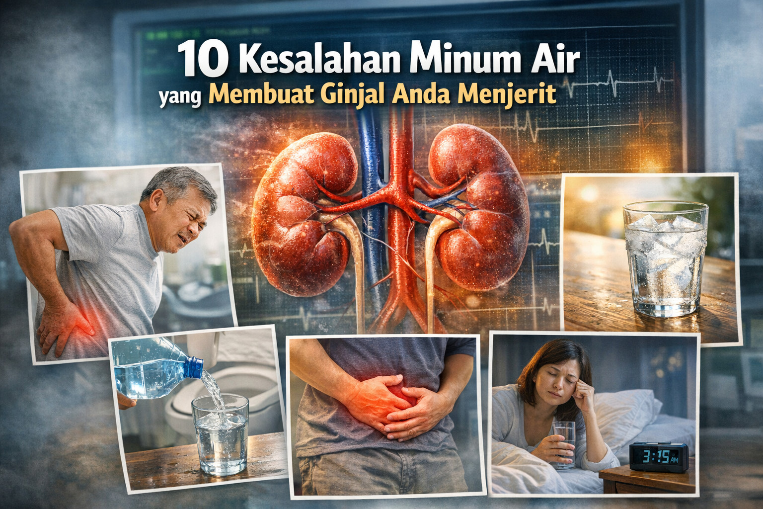 PENTING❗️10 KESALAHAN MINUM AIR YANG MEMBUAT GINJAL ANDA MENJERIT